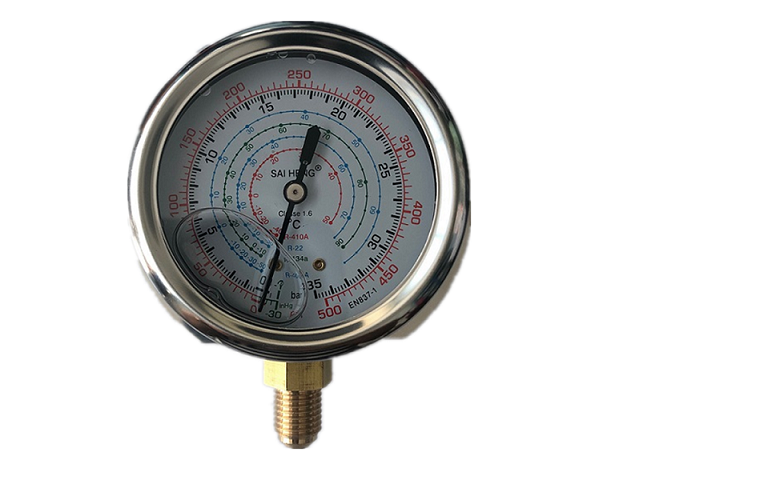 Refrigeration pressure gauge