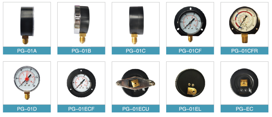 commercial pressure gauge types