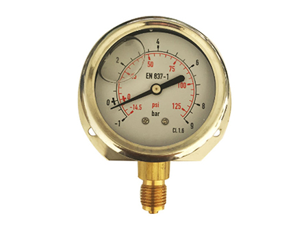Oil filled pressure gauges application