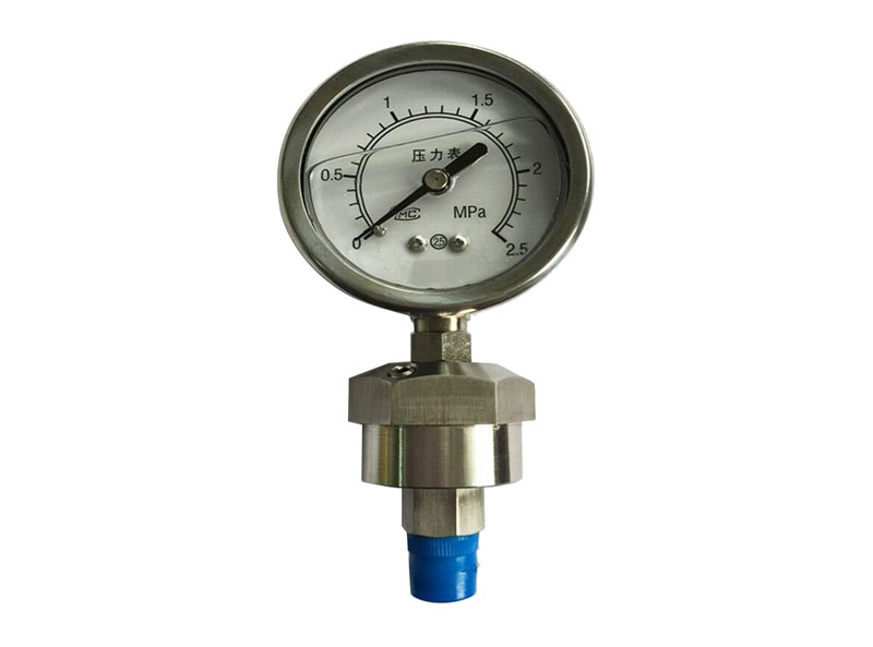 How does the diaphragm pressure gauge work?